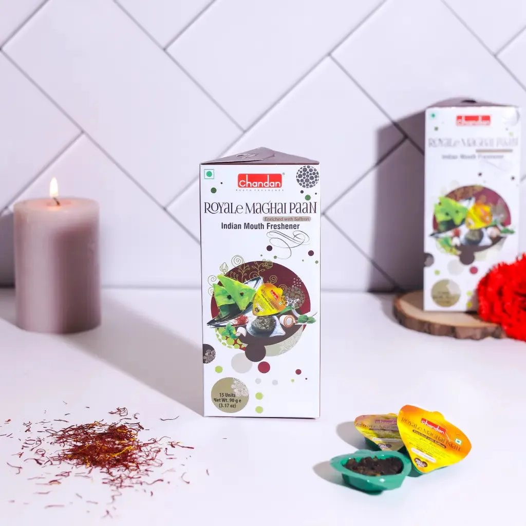 Chandan Mukhwas Royale Maghai Paan Enriched with Saffron 15 Pieces 90 g 1.webp